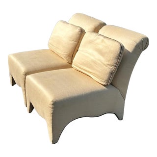 Pair of 1980s Vintage Donghia Style Sculpted Slipper Chairs For Sale