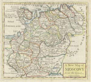 Antique Map of West Russia, 1741