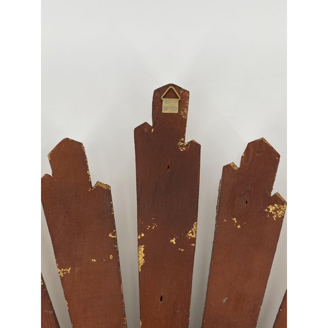 Gilded Wood Sun Mirror For Sale - Image 14 of 17