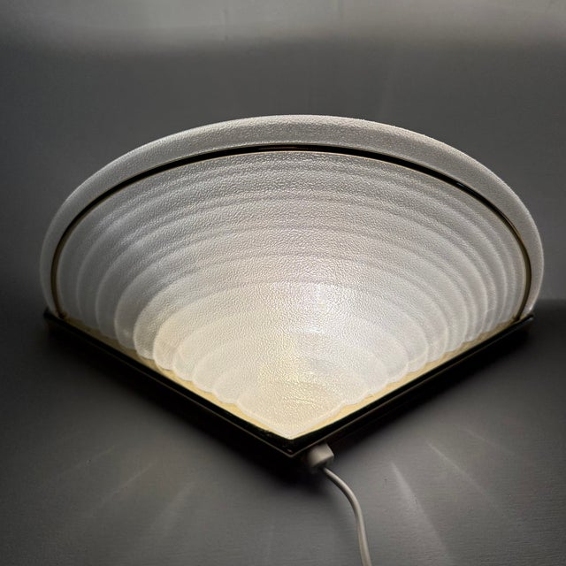 Vintage Glass Wall Lamps with Gold Holders, 1970s, Set of 2 For Sale - Image 18 of 18