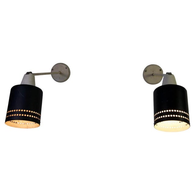 Mid-Century Modern Adjustable Metal Wall Lamps, Germany, 1950s, Set of 2 For Sale - Image 16 of 16