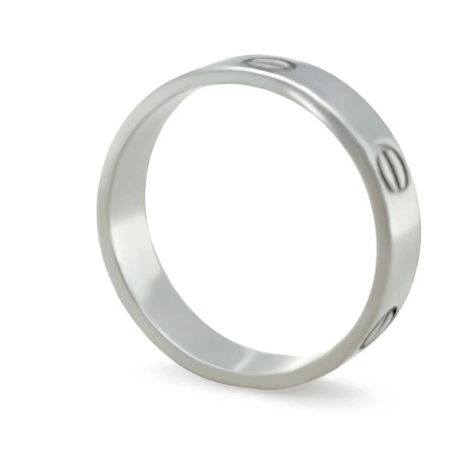 Cartier Cartier 18ct White Gold Love Ring 7.36g, Size 11.25 For Sale - Image 4 of 5