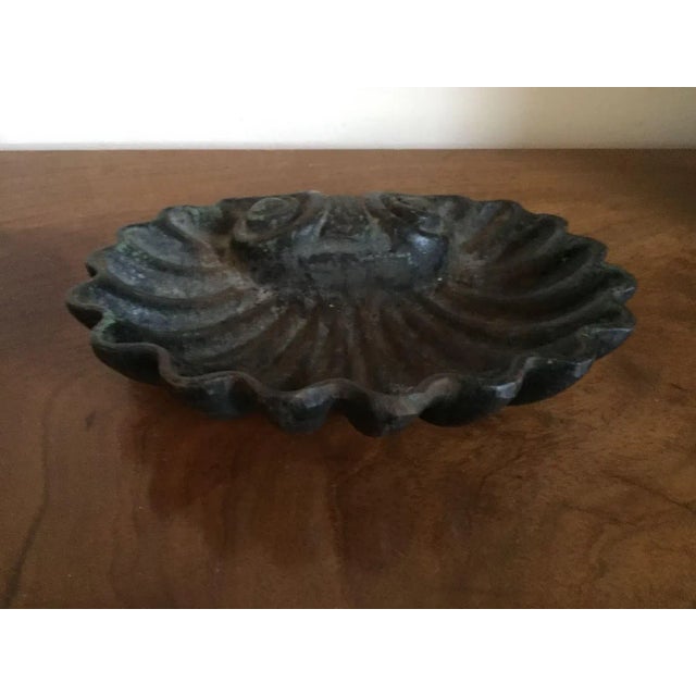 Metal 19th Century Cast Iron Shell Form Garden Ornament For Sale - Image 7 of 11
