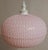 Vintage Pendant Lamp with Plastic Ball in Pink Fabric, 1970s For Sale - Image 4 of 7