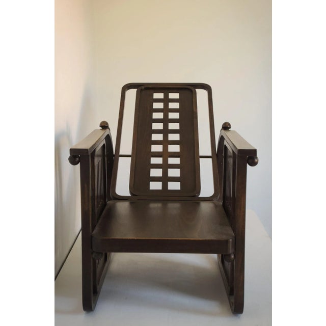 Wooden Armchair in the Style of Josef Hoffmann Sitzmaschine For Sale - Image 6 of 18