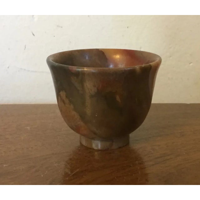 Ceramic Antique 19th Century Chinese Carved Agate Stone Wine Cup For Sale - Image 7 of 13