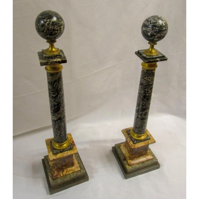 This outstanding and high quality pair of Italian 19th century Neo-Classical style Grand Tour period columns feature...