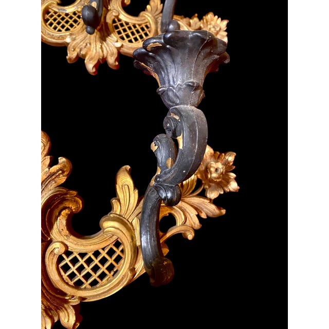 1960s 1960s A Pair of Vintage 1966 Syroco Hollywood Regency Three Arm Wall Sconces For Sale - Image 5 of 16