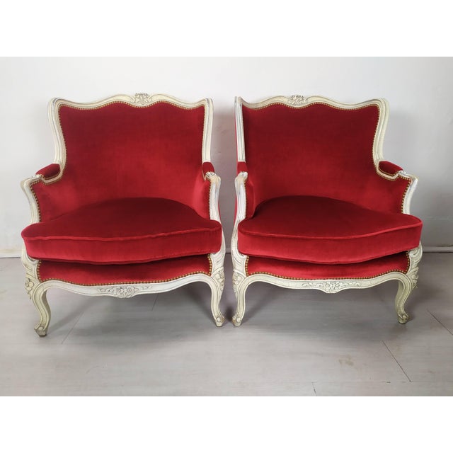 Louis XV Bergere Armchairs, 1950s, Set of 4 For Sale - Image 6 of 18