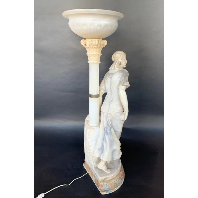 Female Sculptural Torchère Lamp. Italy, Late 19th Century. For Sale - Image 9 of 10