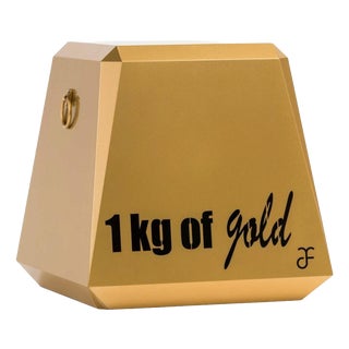 Lingottino Pouf in Powder-Coated Aluminum by Altreforme For Sale