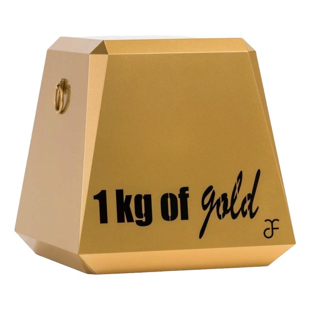 Lingottino Pouf in Powder-Coated Aluminum by Altreforme For Sale