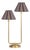 Regina Andrew Polly Double Arm Table Lamp, Natural Brass with Umber Scalloped Shade For Sale