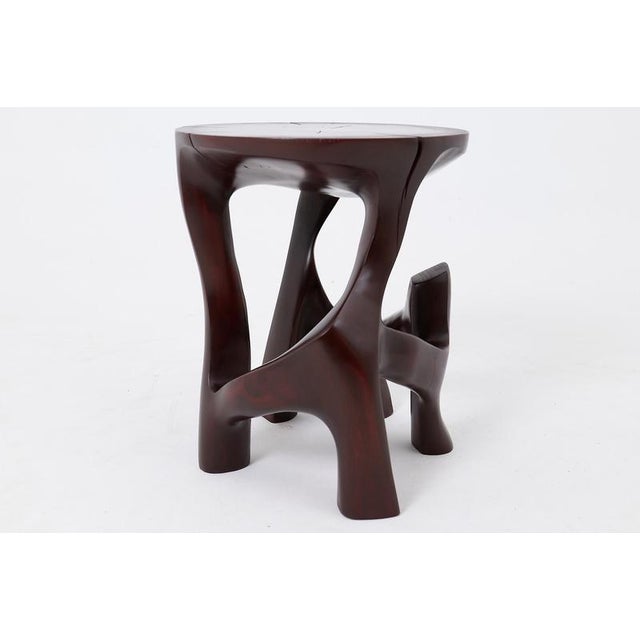 Wooden Sculptural Side Table by Logniture For Sale - Image 6 of 14