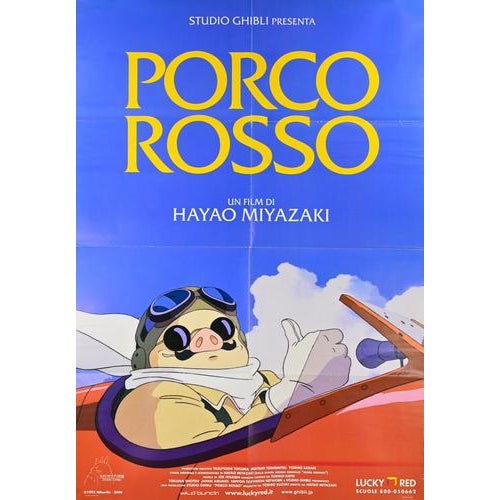 Vintage Italian 2-Foglio Porco Rosso Poster by Studio Ghibli, 1990s For Sale - Image 4 of 5
