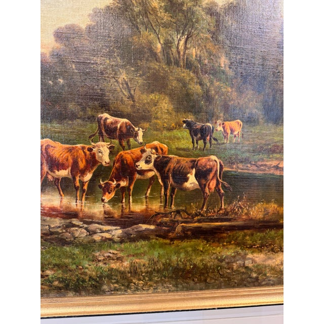 Early 20th Century English Oil on Canvas For Sale In Nashville - Image 6 of 7