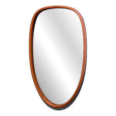 Organically Formed Mirror in Bentwood Frame For Sale