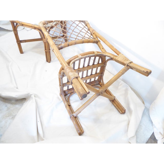 Mid 20th Century Vintage Bamboo Side Chairs - A Pair For Sale - Image 5 of 5