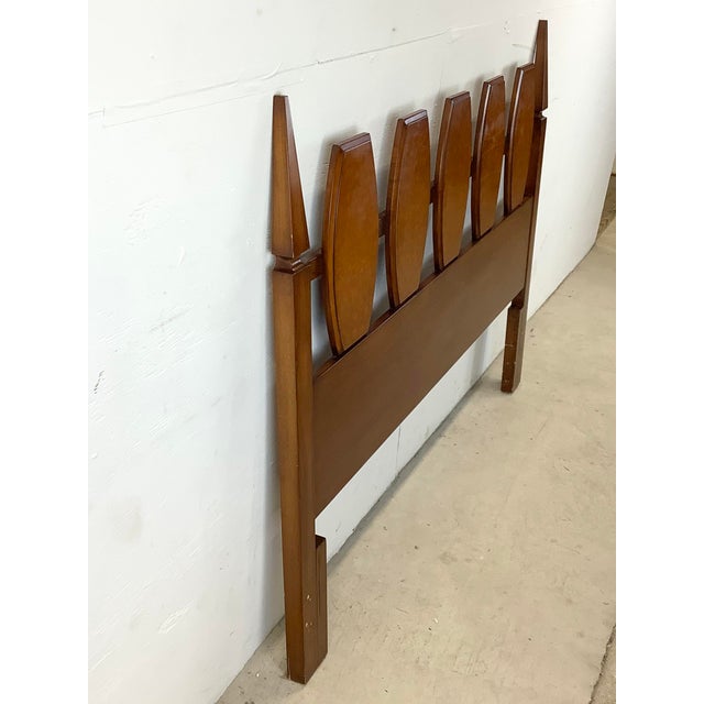 MidCentury Burlwood Headboard Full/Queen Size Chairish