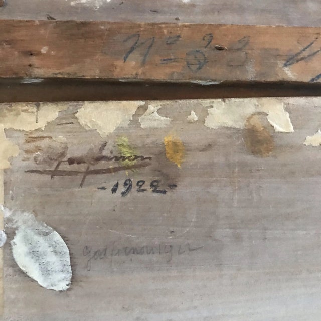 1920s French Nautical Impressionist Oil Painting by E. Godfrinon, Framed For Sale In Portland, ME - Image 6 of 9