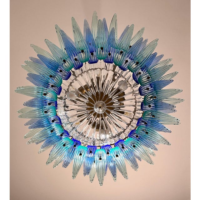 Murano Palmette Chandelier, 1990s For Sale - Image 9 of 18