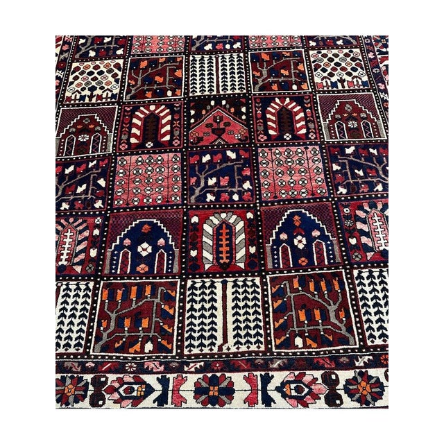 Textile 7x10 Old Persian Bakhtiari Area Rug - 502207 For Sale - Image 7 of 12