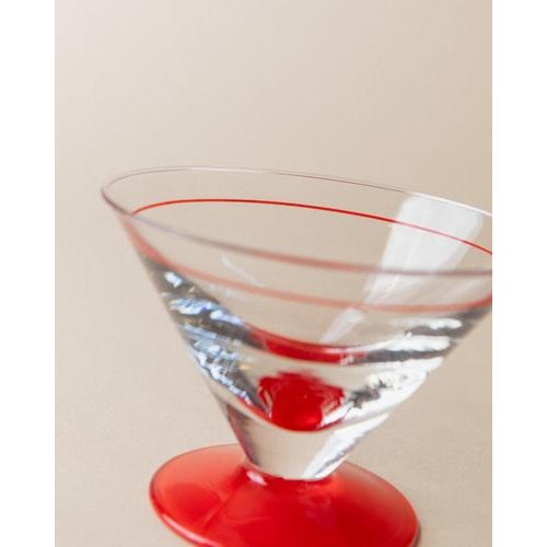 Vintage Red Drinking Glasses, 1980s, Set of 6 For Sale - Image 5 of 13