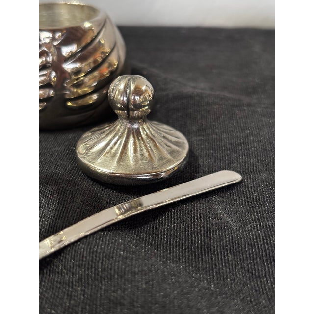 Metal 1960s Silver Swan Salt Cellars, - a Pair For Sale - Image 7 of 8