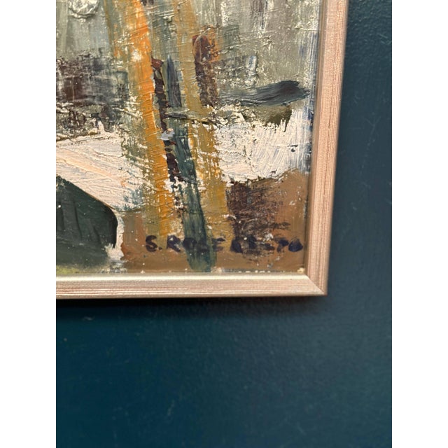 Stig Rosell, The Cat in the Window, 1950s, Oil on Canvas, Framed For Sale - Image 11 of 13