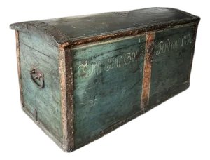 1796 Antique Scandinavian Dowry Trunk