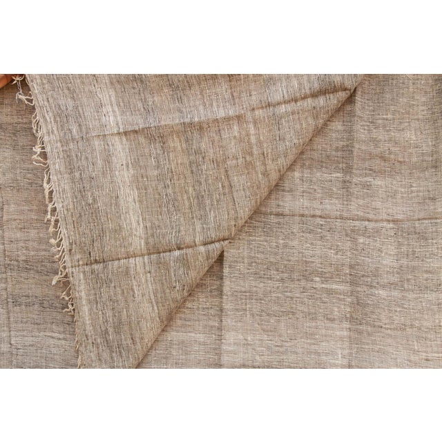 Tribal Organic Peace Silk Throw, Brown Clay For Sale - Image 3 of 5