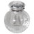 Pairpoint Crystal Inkwell With Bubble Motif and Sterling Silver Hinged Cover For Sale