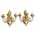 Antique Gold Gilt Wall Sconce Candelabra - a Pair For Sale