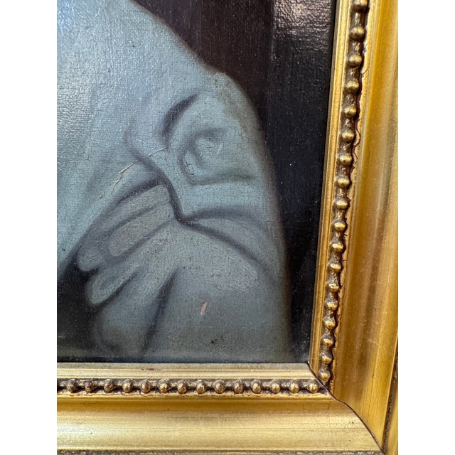 Pair of European Portrait Paintings, Mother & Daughter, Late 19th Century For Sale - Image 10 of 16