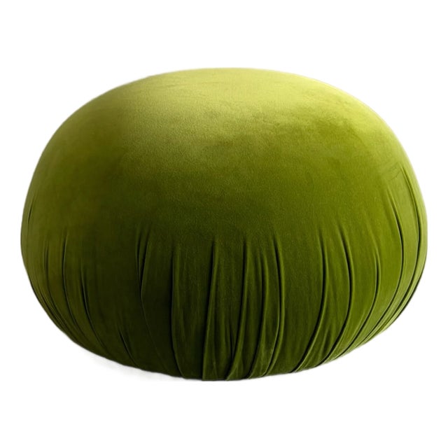 Green Velvet Italian Ottoman For Sale