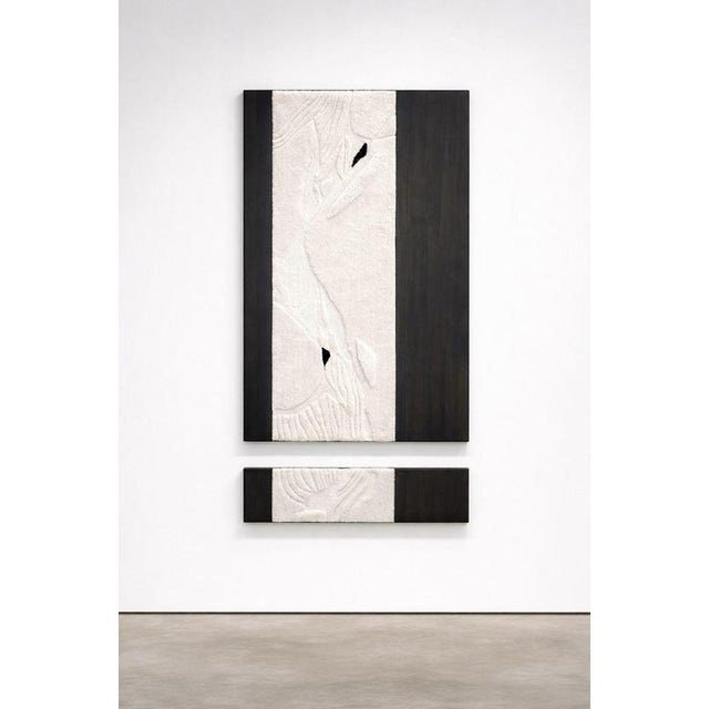 Diptyque Wall Sculpture in Wool & Metal by Tina Tictone Dimensions: D 20 x W 85 x H 130 cm. Materials: Wool and metal....