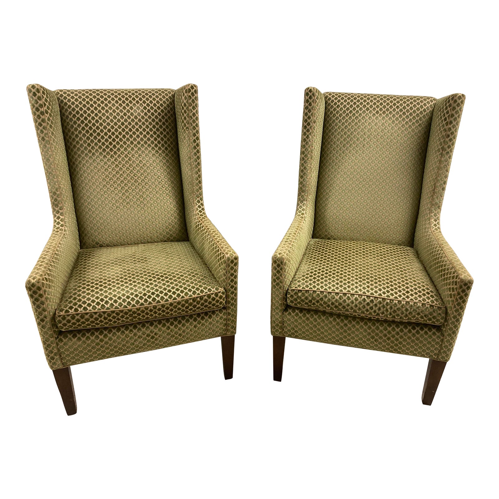 Lee Industries 391441 Wingback Host Chairs in Natural Lee Fabric a
