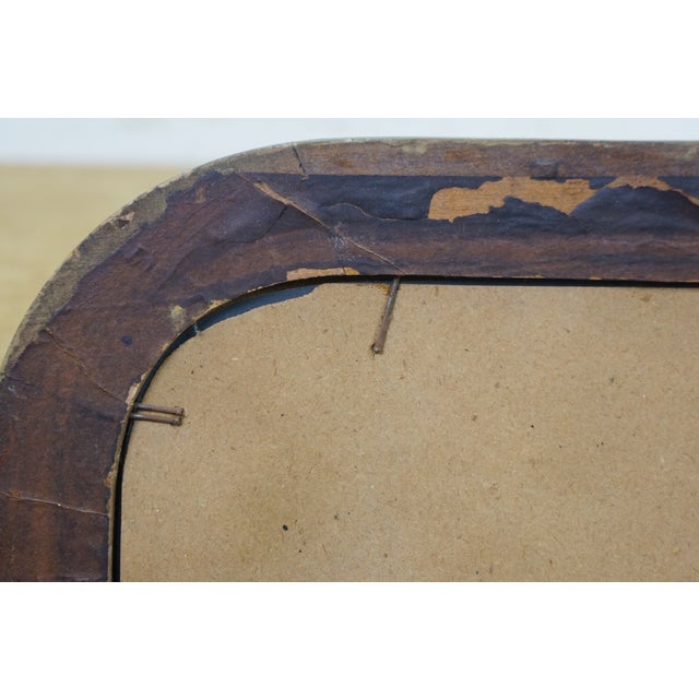 Gold Antique French Louis XVI Neoclassical Laurel Wreath Gold Gesso Mirror 29" For Sale - Image 8 of 11