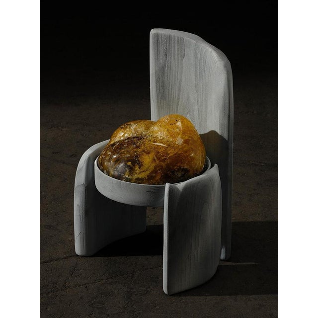 Coi01 zinc chair by togigi dimensions: d 50 x w 50 x h 77,2 cm. Materials: wood and resin.