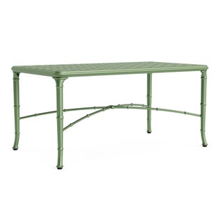 Brown Jordan Calcutta 24" x 42" Cast Top Coffee Table in Bay Leaf For Sale
