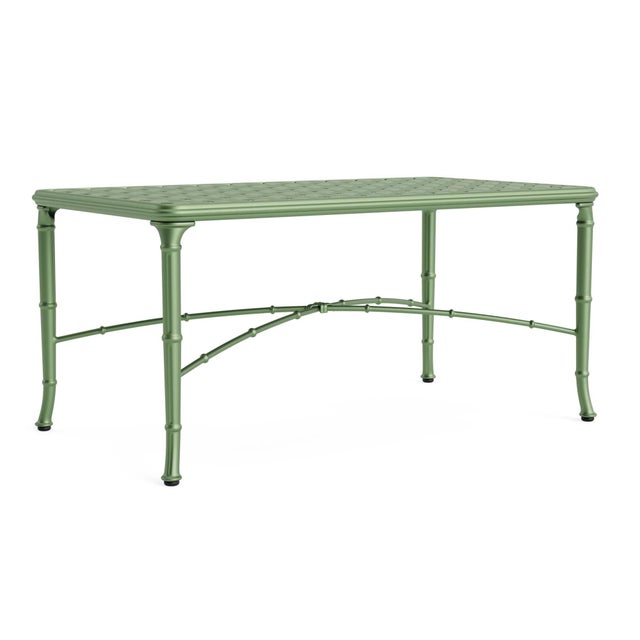 Brown Jordan Calcutta 24" x 42" Cast Top Coffee Table in Bay Leaf For Sale