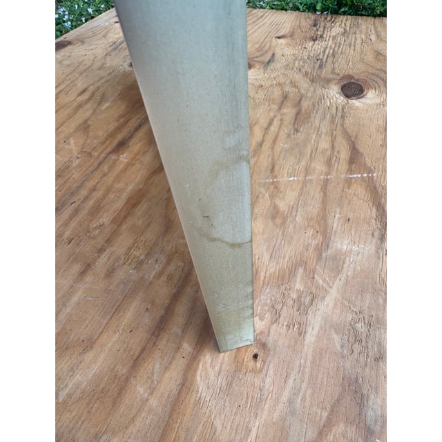 Vintage Modern Knitter Duro Gebreveteerd Brevete Designer Mirror Framed Oval Mirror For Sale - Image 11 of 11