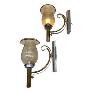 Wall Lamps attributed to Seguso, Italy, 1970s, Set of 2 For Sale