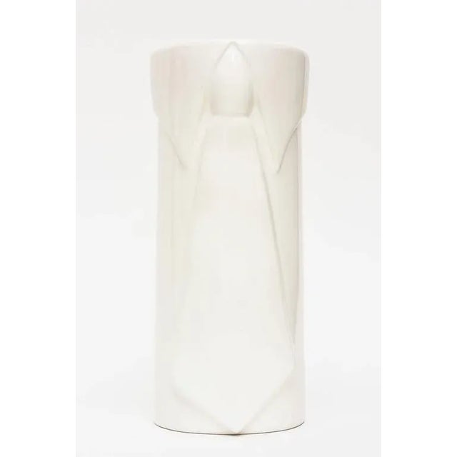 Tie one on in this whimsical Italian Raymor vintage ceramic vase that is a circular shirt with a tie and collar. It is...