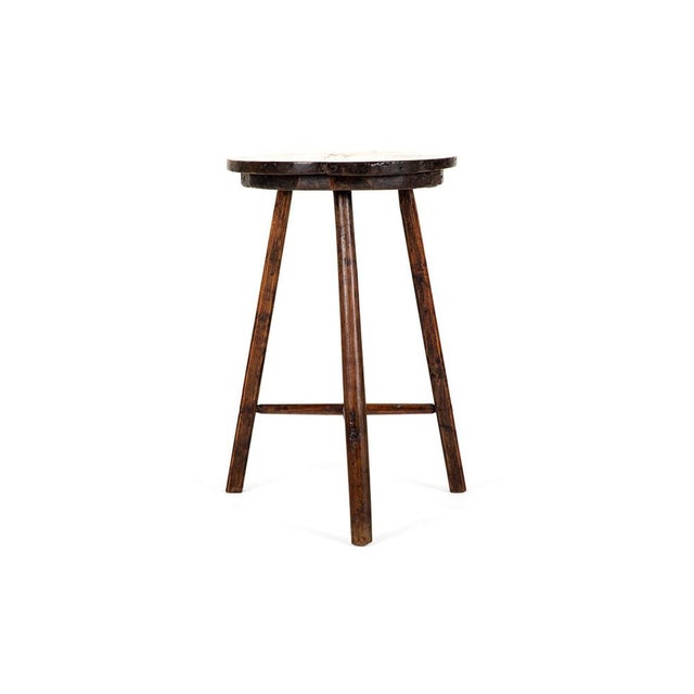 A superb late 18th century cricket table with a wonderfully weathered double thickness walnut top. The splayed legs in ash...