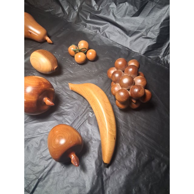 Vintage Wooden Carved Fruit Decor - A Set For Sale In Detroit - Image 6 of 10