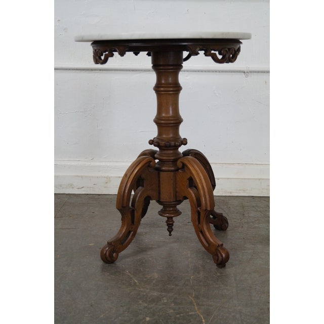 Antique Thomas Brooks Victorian Round Marble Top Table Chairish