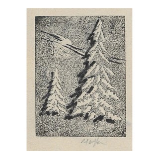 1960s Neil Meitzler Northwest Winter Landscape For Sale