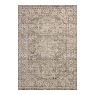 Chris Loves Julia x Loloi Ida Taupe / Multi 6'-3" x 9'-4" Area Rug For Sale