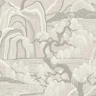 Borastapeter Indigo Garden Wallpaper in Grey For Sale